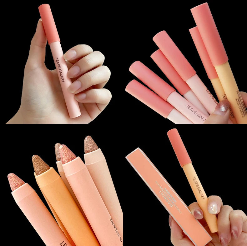 Diamond Glitter Eyeshadow Liner Pencil Face Makeup Highlighter Long lasting Matte Pink Silkworm Champagne Gold Eyeliner Pen