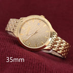 Luxury Melissa Auto Date Men's Watch Women's Watch Elegant Rhinestone Large Hours Crystal Clock Girl's Birthday Gift Box