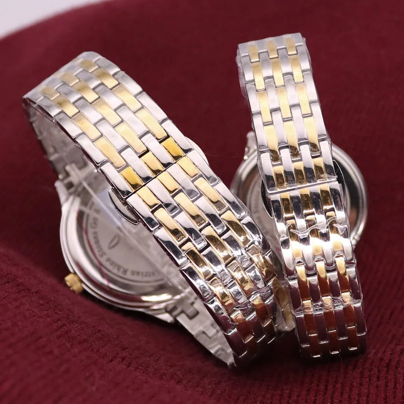 Luxury Melissa Auto Date Men's Watch Women's Watch Elegant Rhinestone Large Hours Crystal Clock Girl's Birthday Gift Box