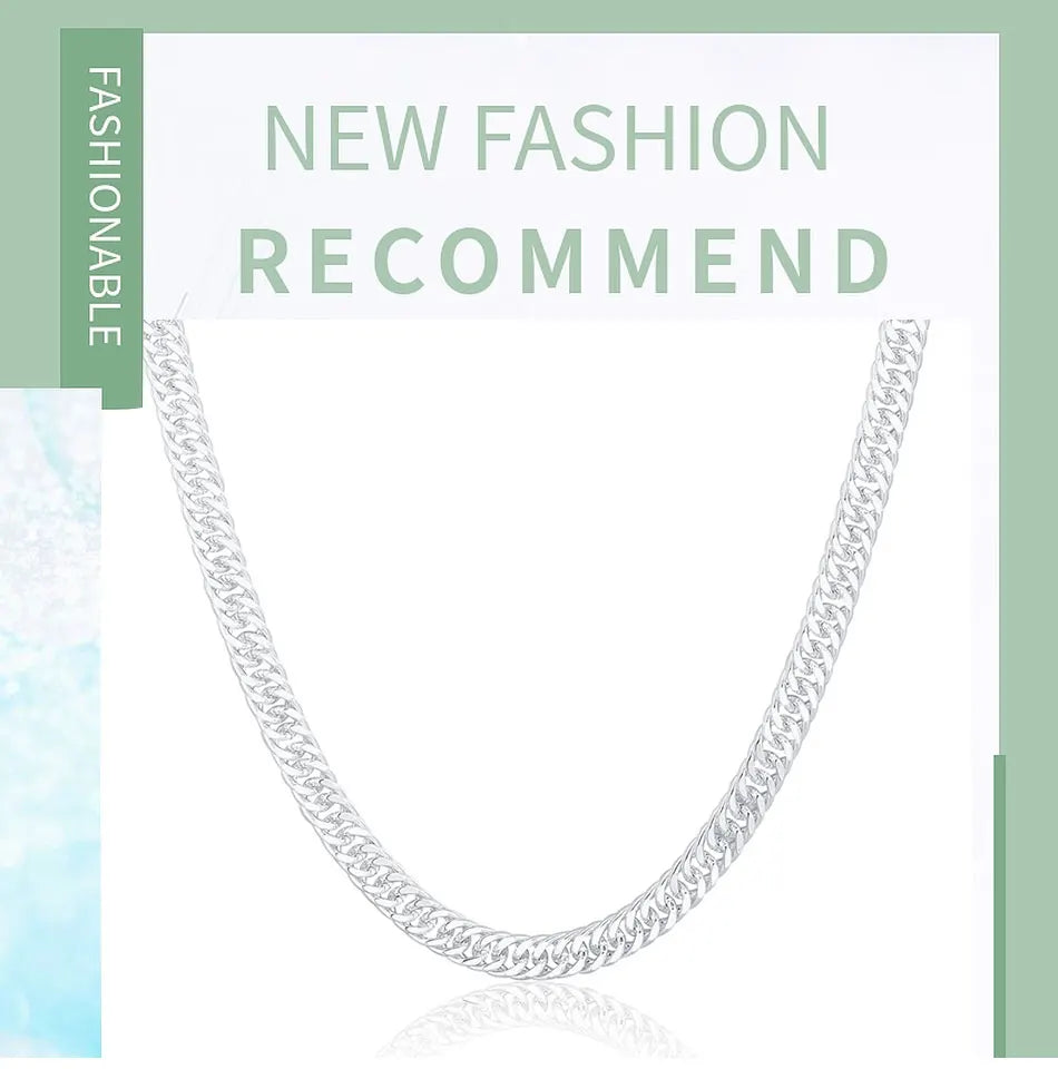 Aravant 925 Silver 10MM Necklaces Chain For Men Women Fashion Jewelry