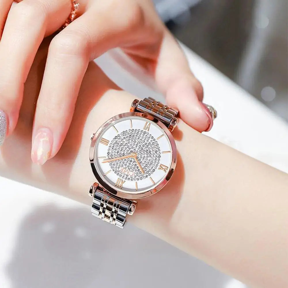 Luxury Women Watches Simple Elegant Ladies Watch Zegarek Damski Stainless Steel Metal Women's Wrsiwtwatch Relogio Feminino Saati