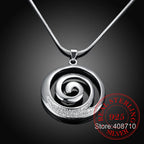 Simple Necklaces for Women 2023 Statement 925 Sterling Silver Surrounding Circle Zircon Pendants Necklace Wedding Bridal Jewelry