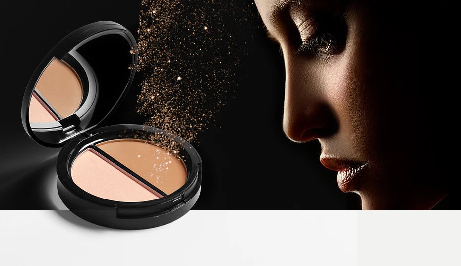 FOCALLURE Highlighter Contour Palette Matte Shimmer Face Shading Powder Natural Bronzer Illuminator Makeup Palette Cosmetics