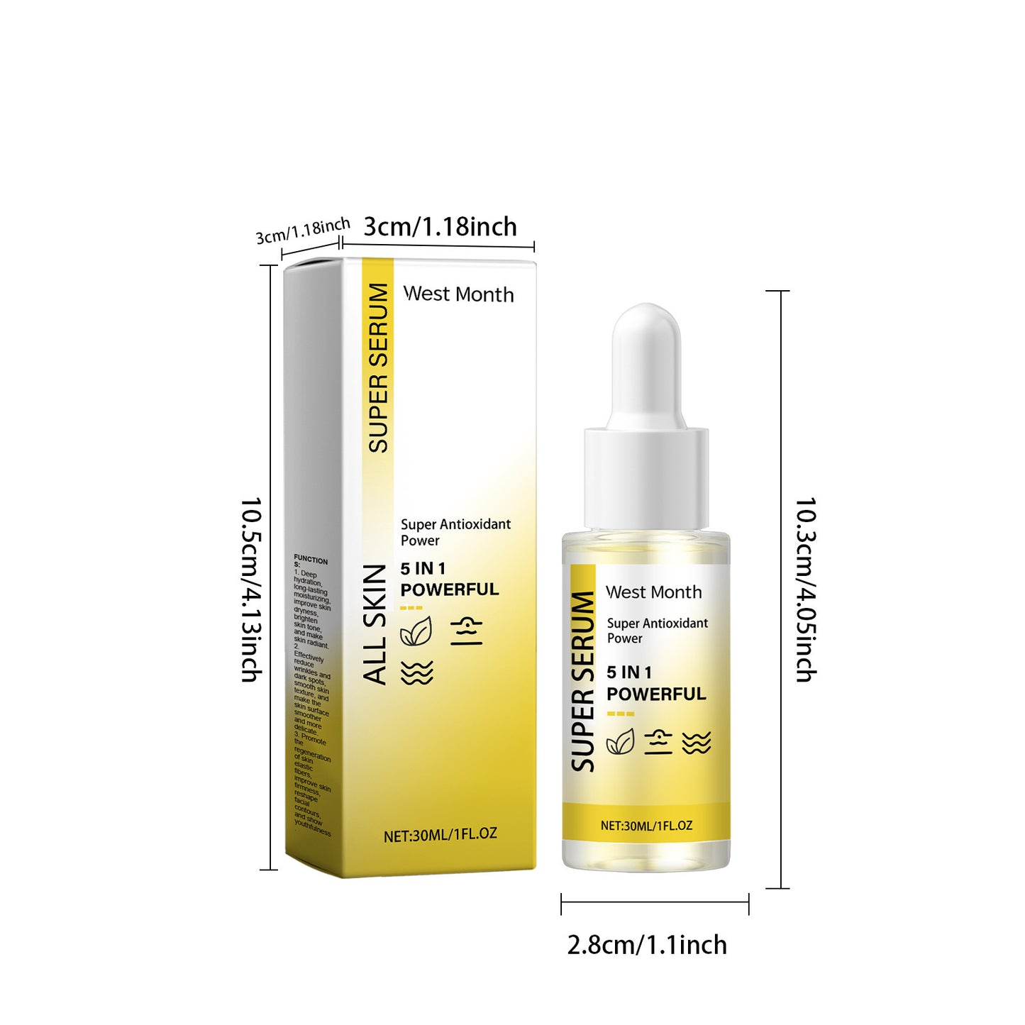 5 In 1 Serum Anti Aging Improve Firmness Remove Wrinkles Hydrating Dryness Brightening Smoothing Fade Dark Spots Facial Essence