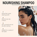 Nourishing Shampoo Gentle Cleansing Soothing Scalp Strengthen Hair Roots Moisturizing Remove Dandruff Smooth Refreshing Shampoo