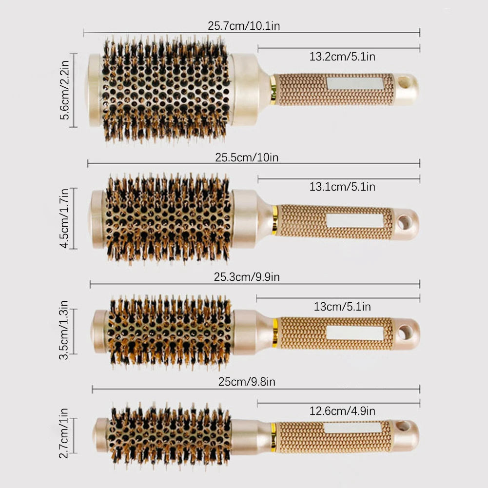 Pro Salon Hairdressing Comb Women's Curling Hairbrush Cylindrical Hairdresser Brushes Barbershop Styling Tool Accessories Tools