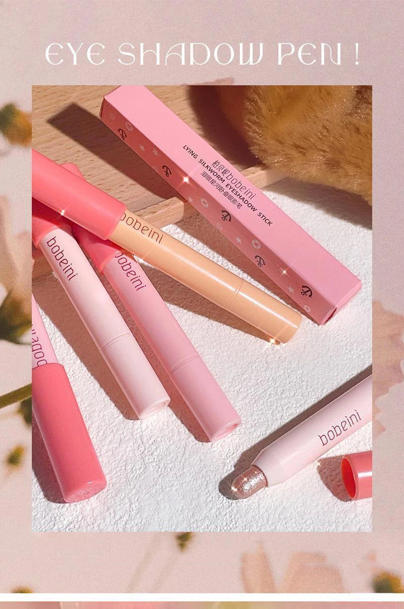 Glitter Eyeshadow Stick Diamond Eyes Makeup Highlighter Shadow Pen Long Lasting Rose Pink Silkworm Champagne Gold Liner Pencil
