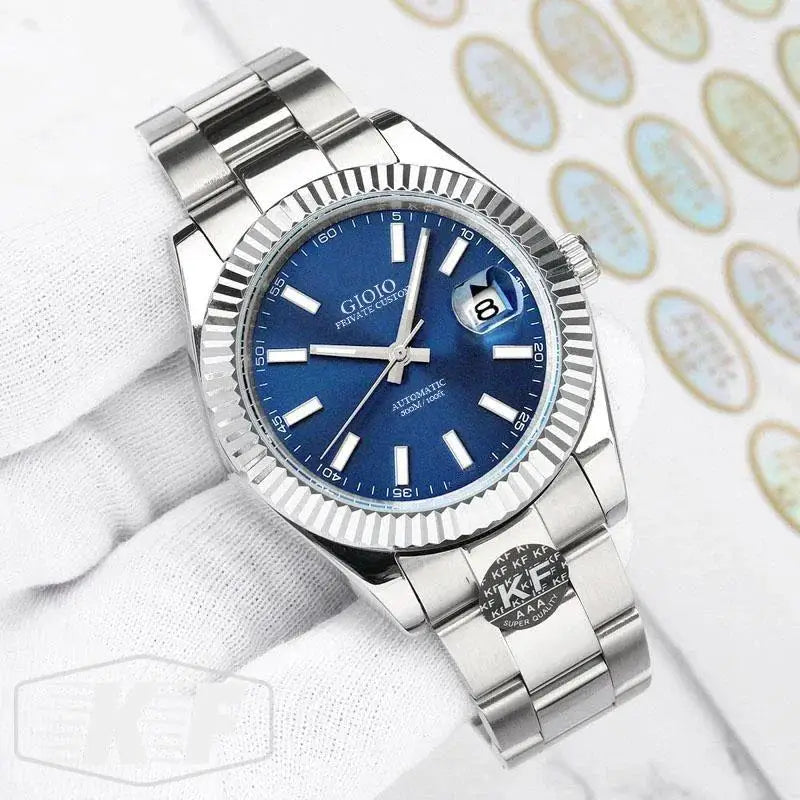 Luxury New Automatic Watch For Men Mechanical Movement Watches Stainless Steel Silver Gold Rome Blue Green Sappihre Glass