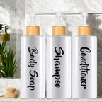 Shampoo Conditioner Bodywash Soap Dispenser Bathroom Shower Soap Dispenser Empty Shampoo Bottle Bathroom Essential