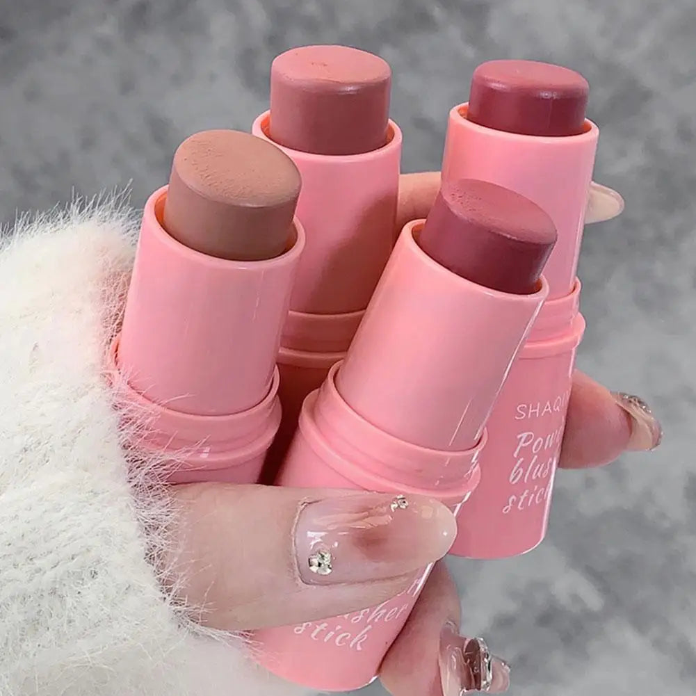 Blush Stick Creamy Cheek Color for Natural Plumpness Hydrating Swell Tone Blusher for Fair Skin Easy-Blend Makeup Stick
