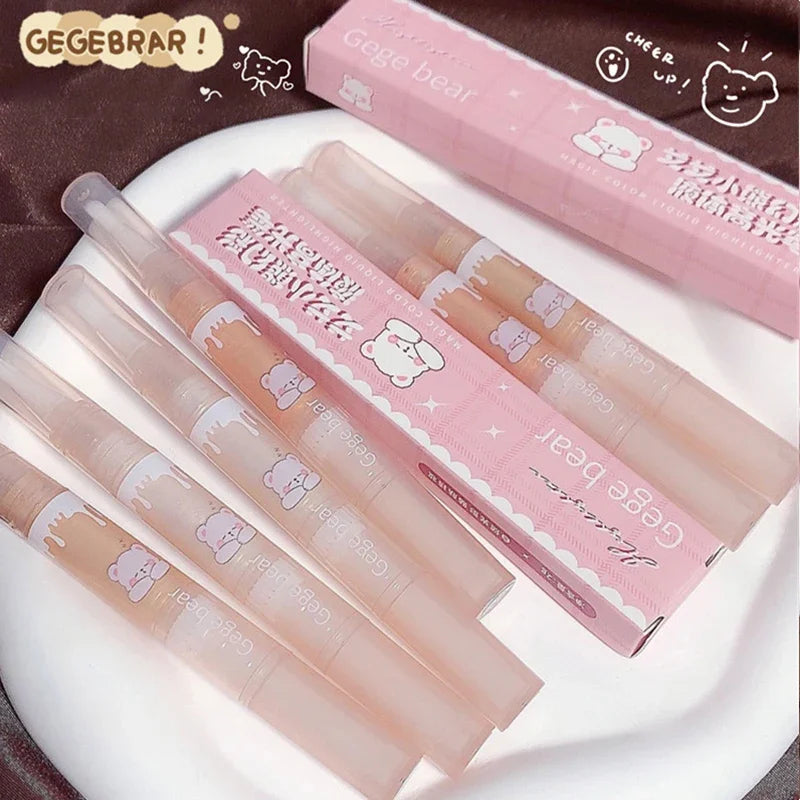 Waterproof Shiny Diamond Highlight Pen Eye Makeup Highlighter Long Lasting Pearl White Brighten Silkworm Shadow Liquid Highlight