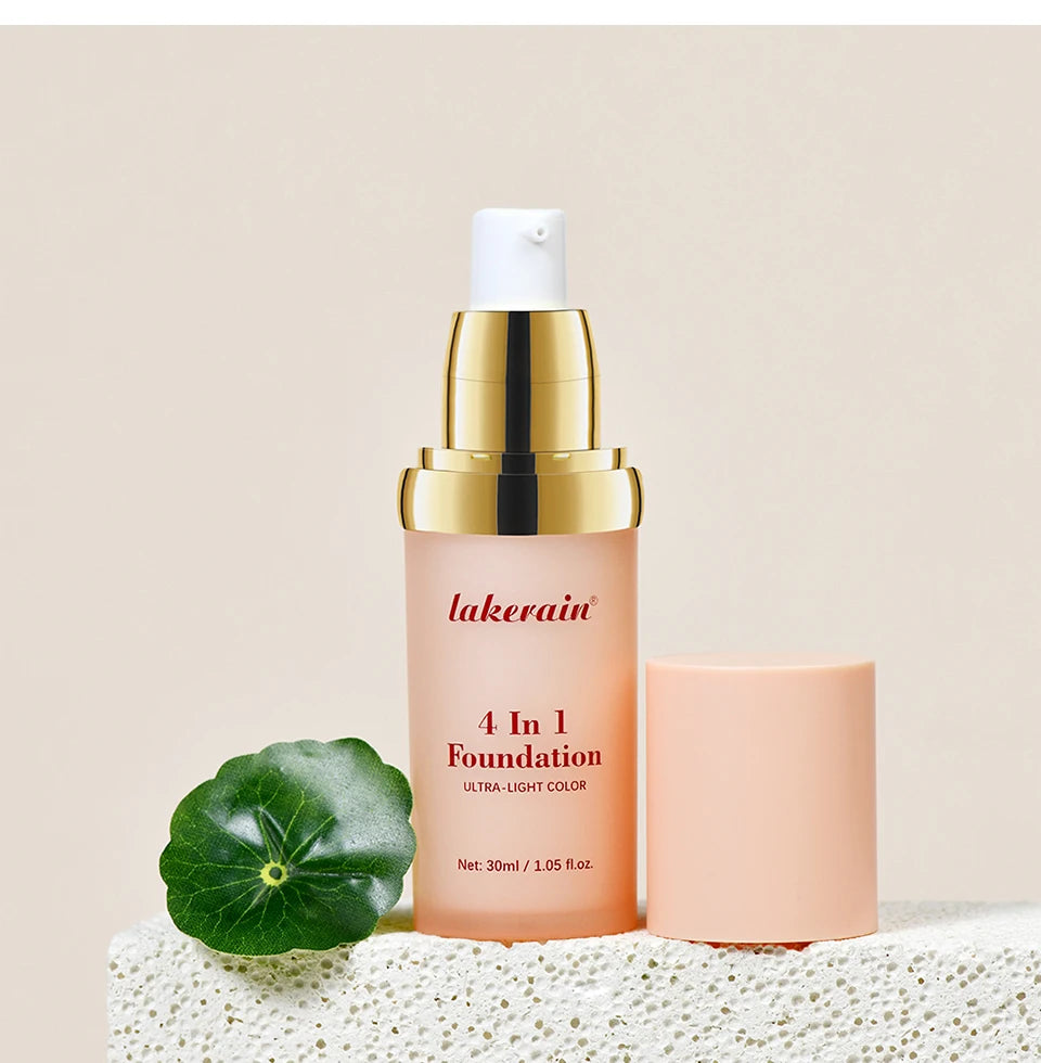 4 In 1 Color Changing Foundation Moisturizer Longwearing Waterproof Concealer Even Skin Toning Sunscreen Spf 30 Whitening Makeup