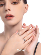 MASW Hip Hop Punk Style Finger Ring For Women Female Gifts Original Design Fashion Jewelry High Quality Metal Ring Hot Sale