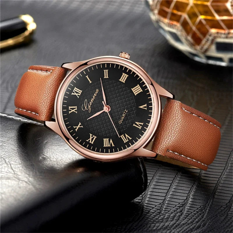 Luxury Mens Watches Top Brand Fashion Men's Quartz Watches Business Casual Leather Belt Male Wristwatches Clock reloj de hombre