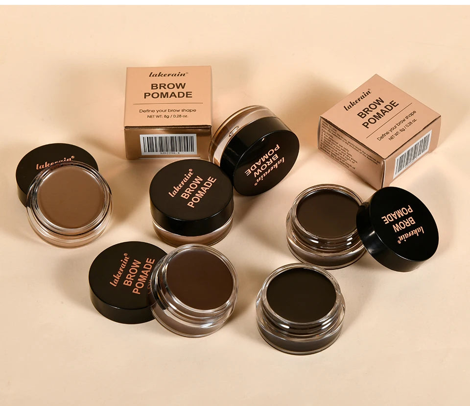 6 Colors Long-lasting Eyebrow Enhancers Makeup Waterproof 3D Natural Eye Brow Pomade Eyebrow Gel With Brush Professional Makeup