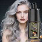 100ml Silvery Gray Hair Color Shampoo Gentle Herbal Moisturizing Cleansing & Nourishing Hair Care Oil Control Dye Shampoo