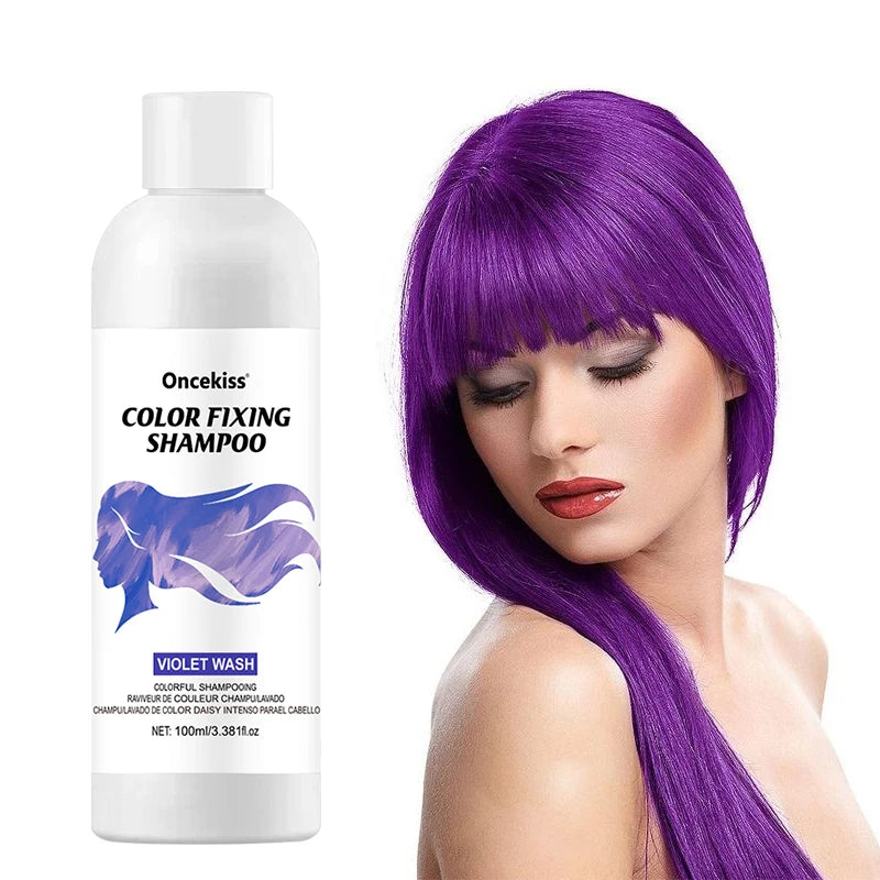 Hair Dye Shampoo,Colorful Color correction & Color fixing Shampoo,Unisex-Adult,Cleaning Nourishing Roots for Daily & Cosplay Use