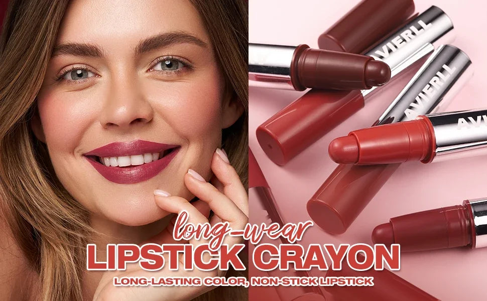 Smooth Matte Lipstick - Long-Lasting, Moisturizing, and Easy to Apply Lip Glaze with Rotating Pen Design - Perfect for Everyday