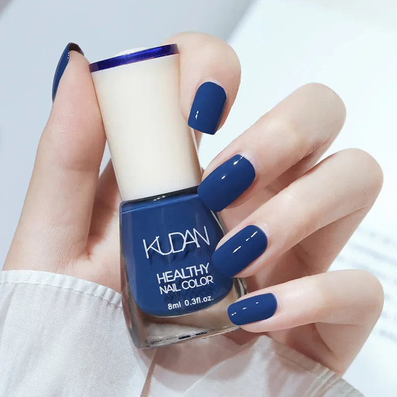 Nail Polish Without Baking Lamp White Fine Glitter Non-baking Non-peel Transparent Shiny Oil Base Coat Nude Nail Polish