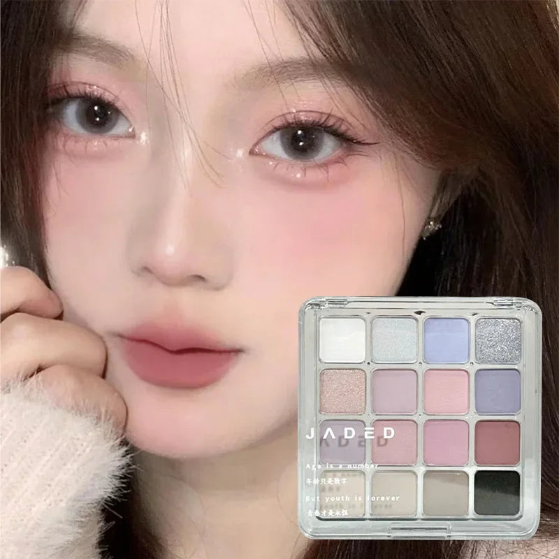High Quality Matte Eyeshadow Palette Pearlescent Sequins Blush Eyeshadow Highlighter  For Women
