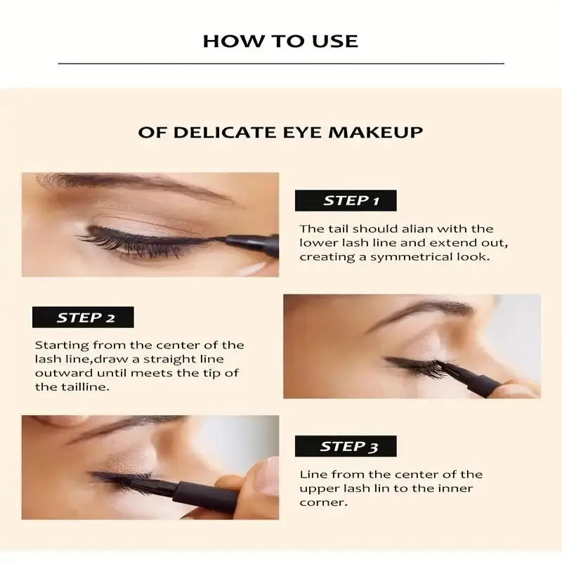 Quick-dry Eyeliner Pencil Makeup Long Lasting Smooth Matte Eye Liner Waterproof Anti Smudge Liquid Eyeliner Pen Eyes Cosmetics
