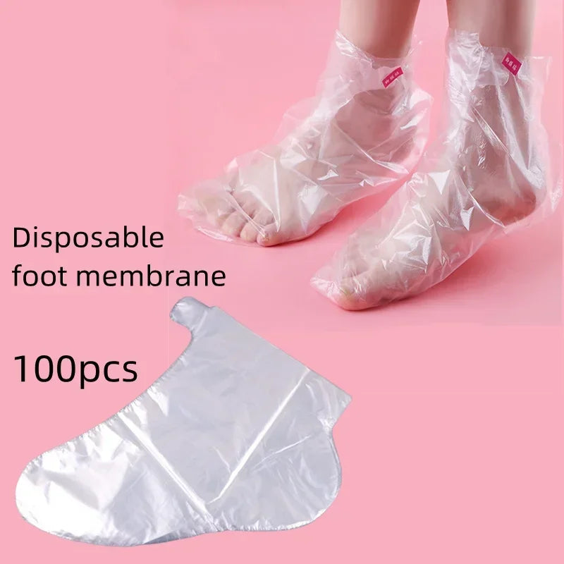 Disposable Face Plastic Film Full Face Cleaner Mask Neck Stickers Paper Transparent PE Masks Wrap Facial Beauty Healthy Tool