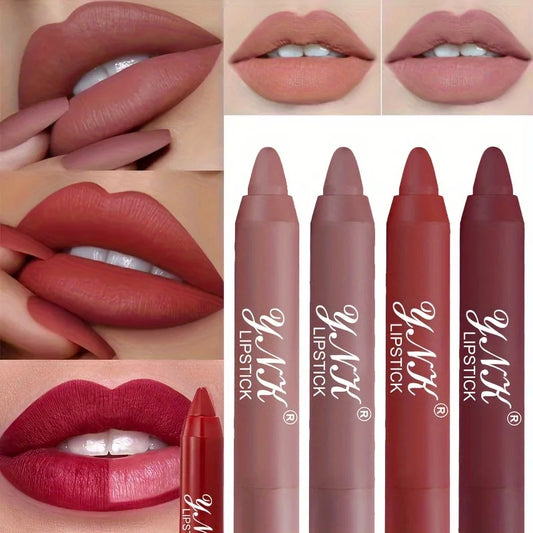 Nude Lipstick Colors Lasting Velvet Matte Non-Stick Cup Solid Lip Gloss Moisturizing Not Fading Lips Tint Makeup Cosmetics