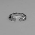 Ring For Men Simple Metal Twist Wide Index Rings Personality Punk Opening Rings Jewelry Gifts For Unisex 2024