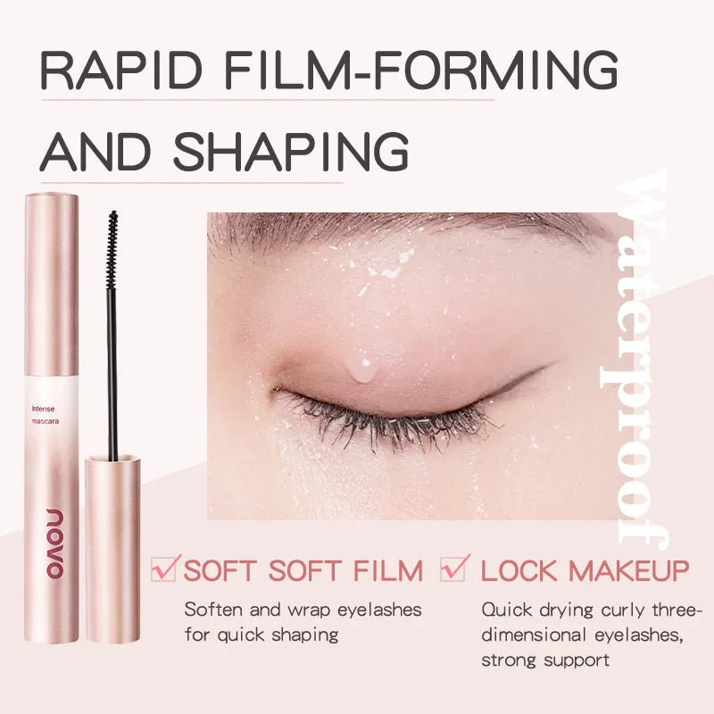 Long-Lasting Black Mascara, Thick, Curling, Waterproof, Quick-Drying, No Smudging,  Natural, Best For Christmas