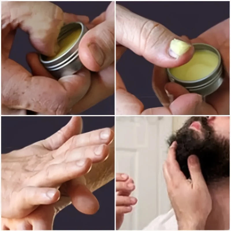 Men Beard Care Wax Strong Hold Deep Moisturize Strengthen Smooth Dashing Growth Groomed Charming More Thicking Beard Balm Cream