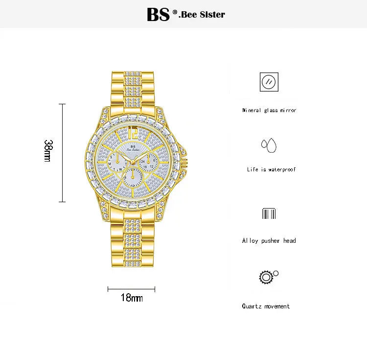 Luxury Women Watch Fashion Diamond Wrist  Silver Gold Watches for Girls Waterproof Clock Reloj Mujer Dress Gifts