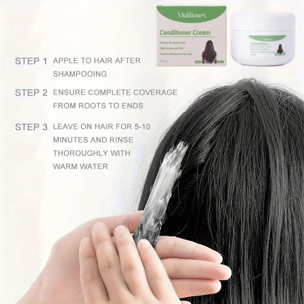 Muliliours Leave-In Hair Conditioner Deep Moisturizing with Strong Strands Natural Ingredients for All Hair Types Gentle Care