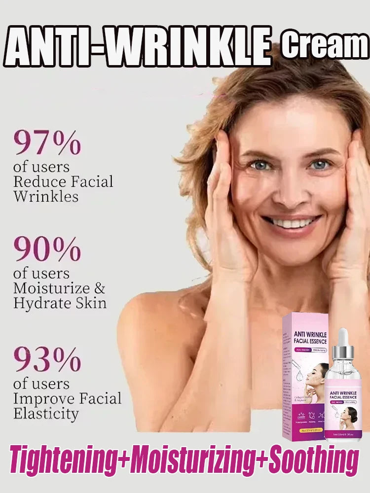 Facial Anti-Wrinkle Serum Fade Fine Lines Anti-Aging Whitening Moisturizing Remove Freckles Brighten Facial Skin Care