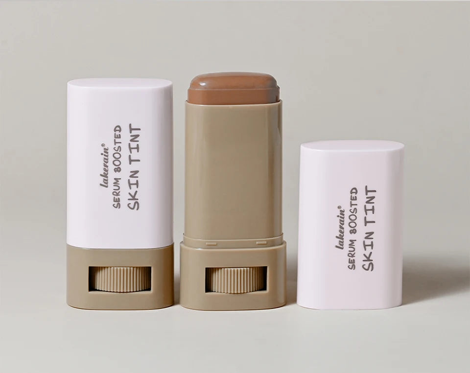 Foundation Stick  Serum Boosted Skin Tint Balm Silky Texture Moisturizing Coverage Plumper Natural Even Skin Tone Travel Makeup