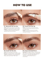 Clear Eyebrow Gel – Lightweight, non-flaky formula with micro comb applicator for even coverage, natural texture, and perfect br