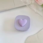 Women Color Contact Lens Case Red Heart Contact Lenses Box for Eyes Care Kit Glasses Case Holder Container