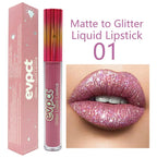 15 Color Glitter Liquid Lipsticks Shimmer Shiny Lipgloss Pearlescent Lip Tint Waterproof Long Lasting Matte Diamond Lips Glaze