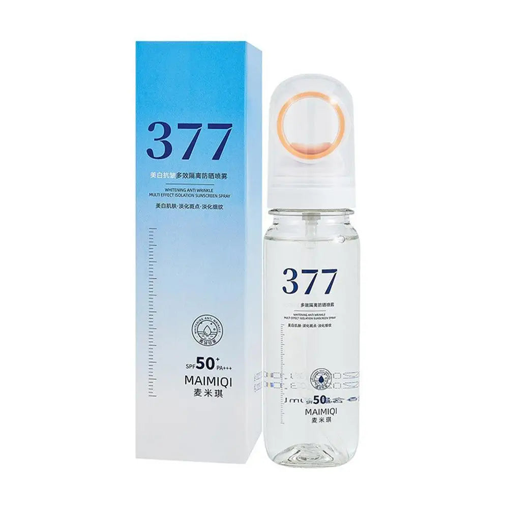 90ML 377 Sunscreen Spray SPF50+ Anti-aging Anti Wrinkle Moisturizing Whitening Sunscreen Spray Facial Body Neck Skin Care Spray