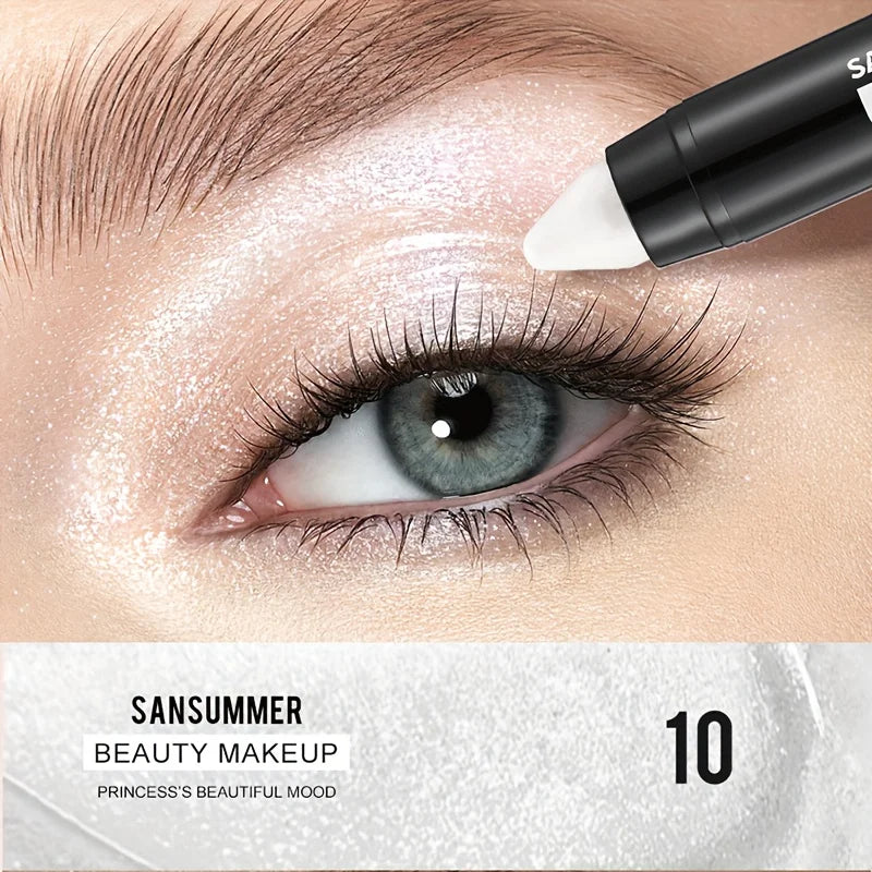7 color waterproof eye shadow stick, pearlescent matte treatment, to create a natural and lasting eye makeup flash.