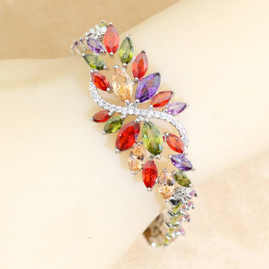 luxury More Color Stone Bracelet for Women Wedding Jewelry Birthday Gift