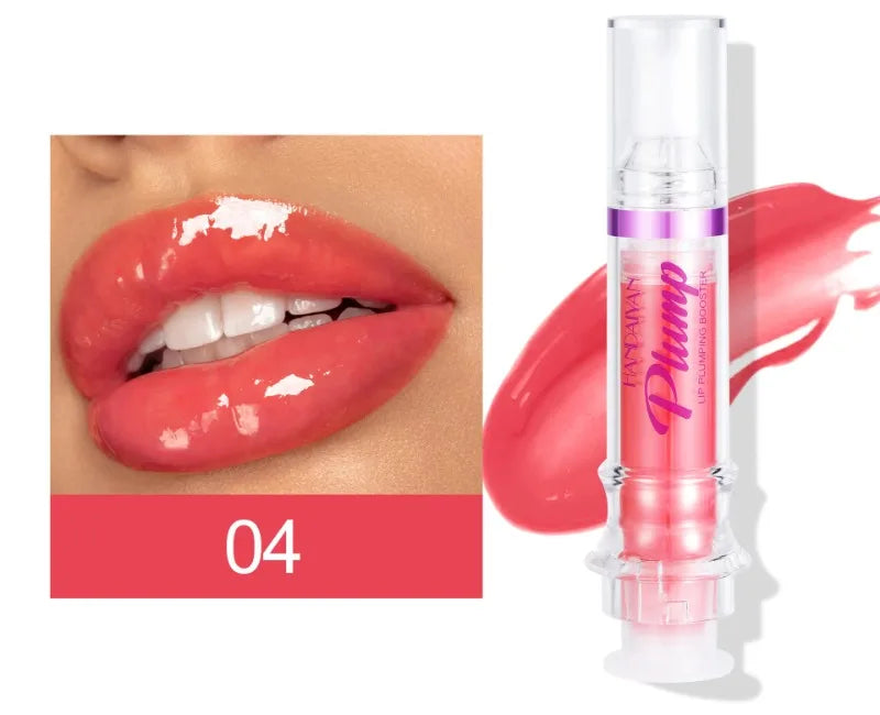 Lip Plumping Booster Lasting Sexy Plumper Glitter Red Nude Lipstick Liquid Waterproof Moisturize Oil Lipgloss Makeup Lip Care