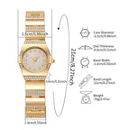 Luxury Rhinestone Women Watches Fashion Small Dial Steel Strap Quartz Wristwatches for Girls Clock Reloj Mujer