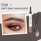 Double-Ended Eyebrow Cream, Waterproof And Sweat Proof, Smudge Proof, Long Lasting Makeup Without Separation