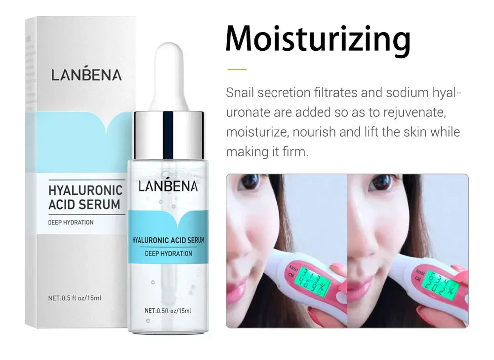 4 Kinds Moisturizing Facial Serum Deep Repair Face Skin Hyaluronic Acid Vitamin C Essence Fade Dark Spots Anti-Aging Skin Care