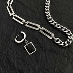 Stainless Steel Chains Rivet Choker Necklace for Men Hiphop Punk Neck Jewelry Short Collar Chain With Pendant Gothic Accessories