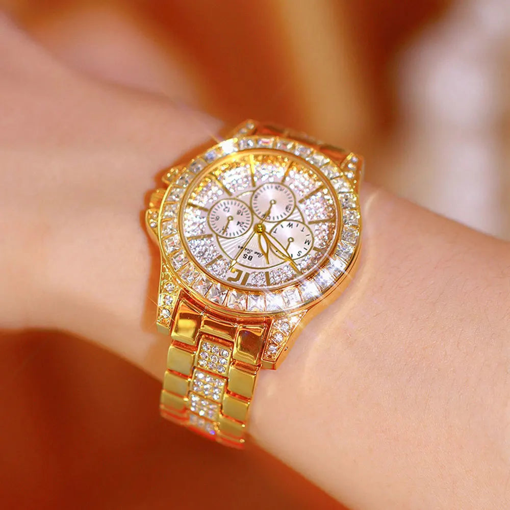 Luxury Women Watch Fashion Diamond Wrist  Silver Gold Watches for Girls Waterproof Clock Reloj Mujer Dress Gifts