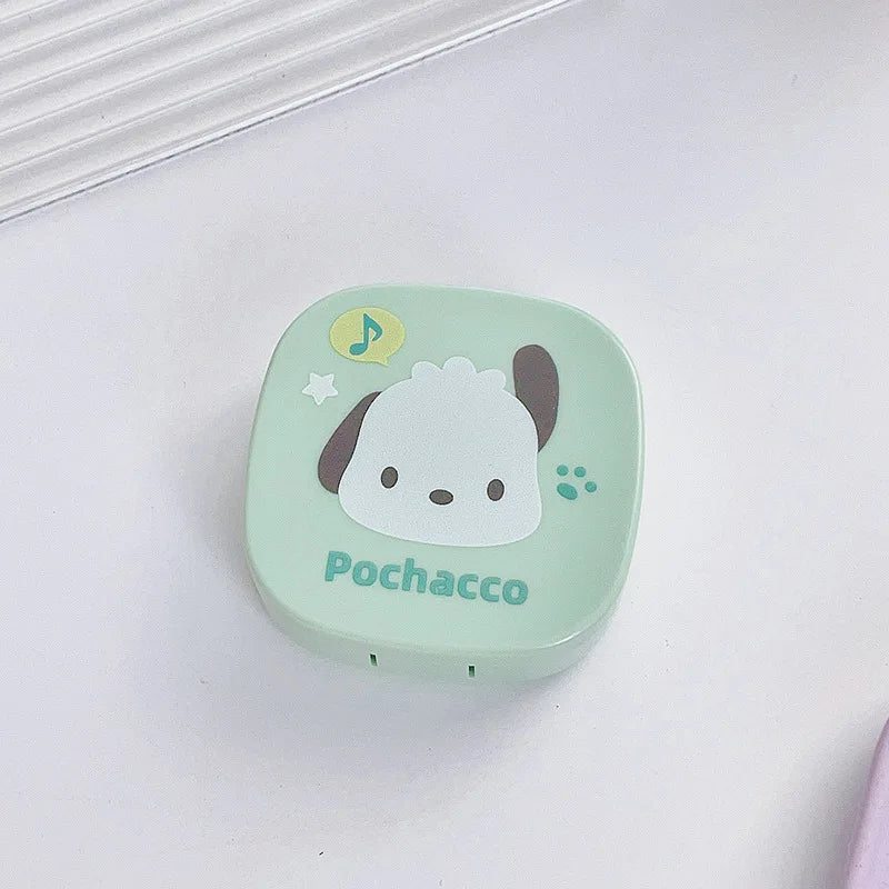 hello kitty color contact lenses Kuromi Sanrio contact  cute kawaii eye contacts care box INS portable box with mirror anime