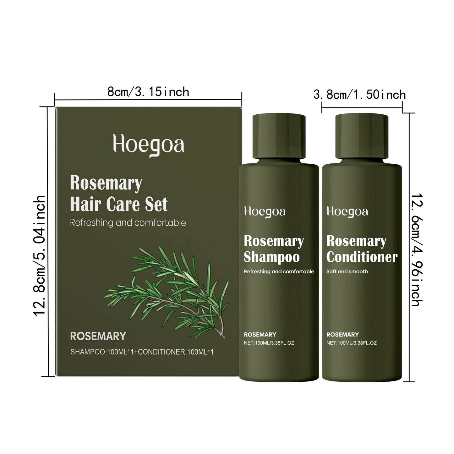 Rosemary Shampoo Conditioner Set Hair Repair Conditioning Prevent Loss Cleansing Dandruff Strengthen Root Hair Regrowth Care
