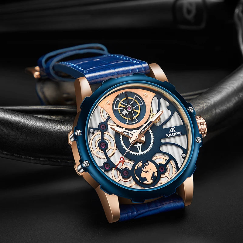 A high-end men's watch with cool retro and trendy style quartz watch