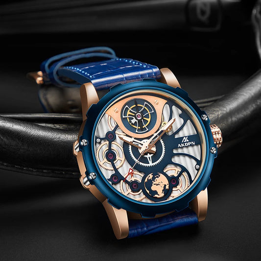 A high-end men's watch with cool retro and trendy style quartz watch